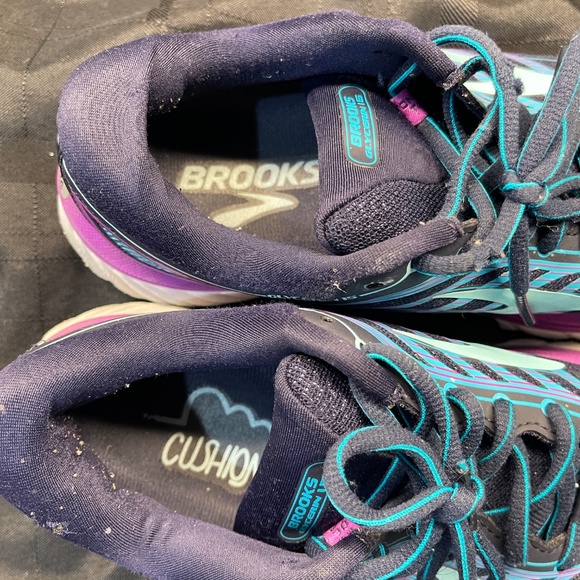 BROOKS Glycerin 15 Super DNA RUNNING SHOES Navy Blue Purple Women's Sz 7.5 - Picture 5 of 7